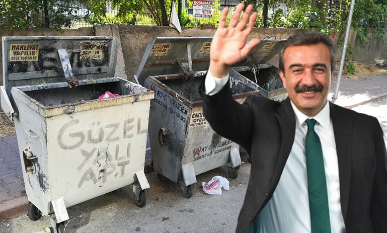 “Başkan Çetin, kötü koku yayan çöp konteynırlarını yıkatsın, bizim de yüzümüz gülsün”
