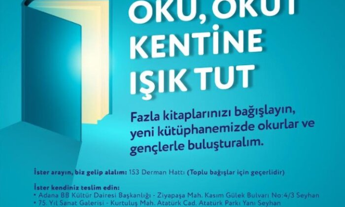 İnce Memed Halk Kütüphanesi için kitap bağışı kampanyası