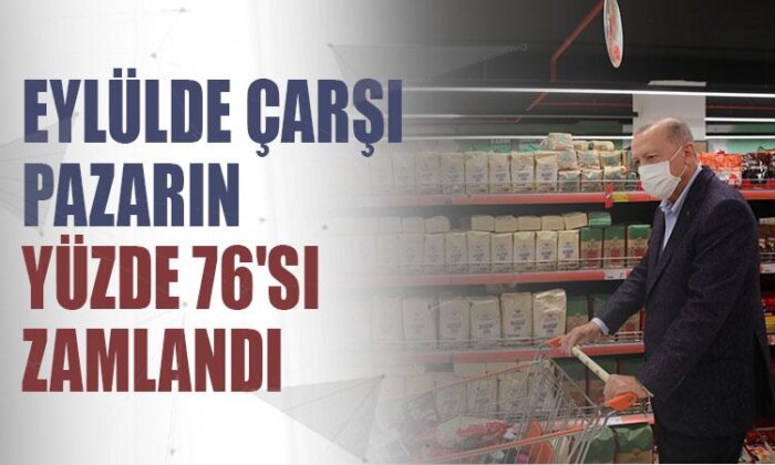 Eylülde çarşı pazarın yüzde 76’sı zamlandı