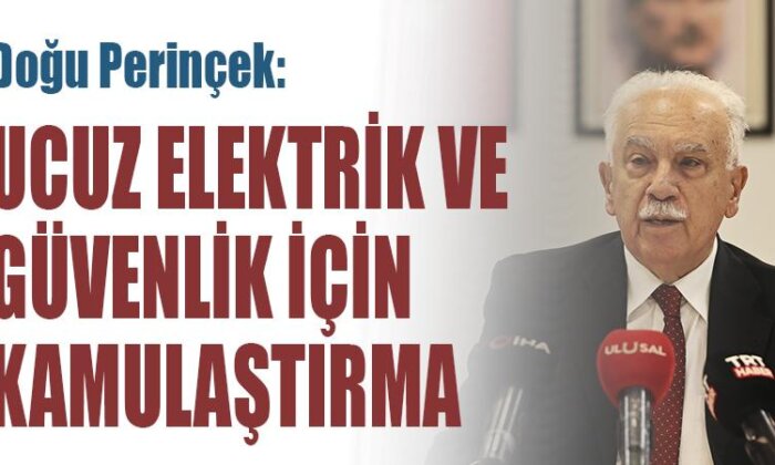 Doğu Perinçek: Ucuz Elektrik ve Güvenlik İçin Kamulaştırma