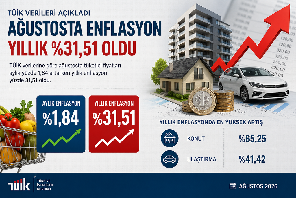 TÜİK ağustos enflasyonunu açıkladı!